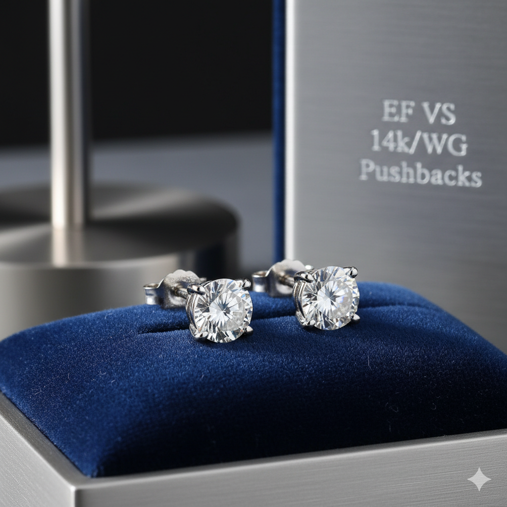 Basket Earrings EF VS 14k/WG Pushbacks