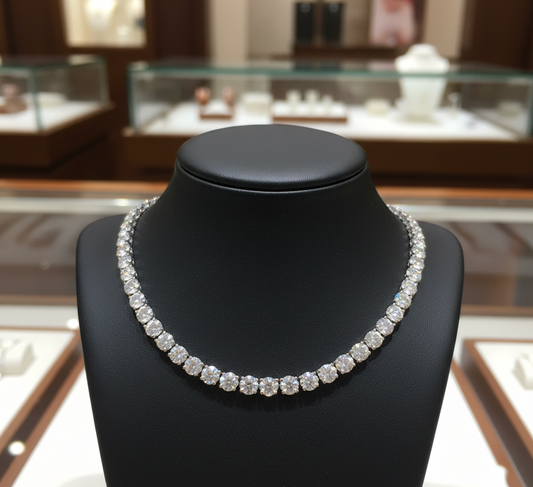 Tennis Necklace EF VS 14k/WG - 16 Inches
